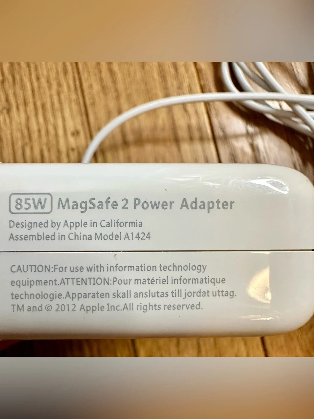 Apple White MagSafe Power Adapter with Detachable Cable